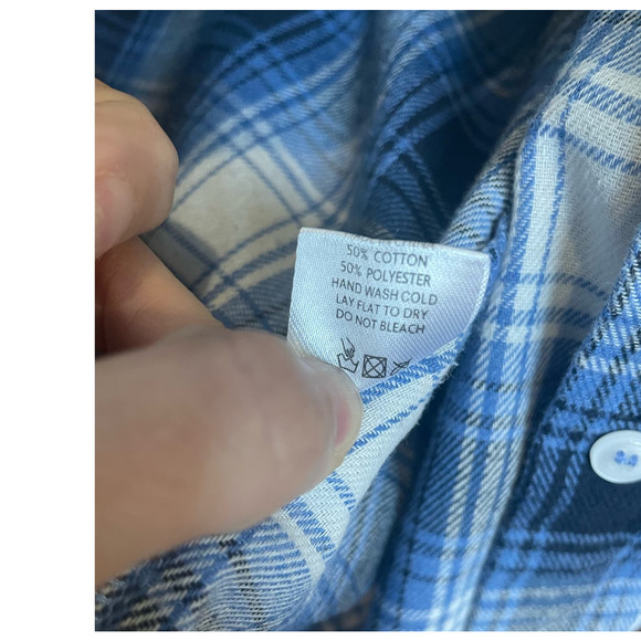 SLA The Label Women's Oversized Grandad Shirt‎ Medium Flannel Top Tartan Shacket - Picture 8 of 8